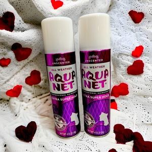 AQUA NET ALL WEATHER EXTRA STRONG UNSCENTED 4oz Set of 2!